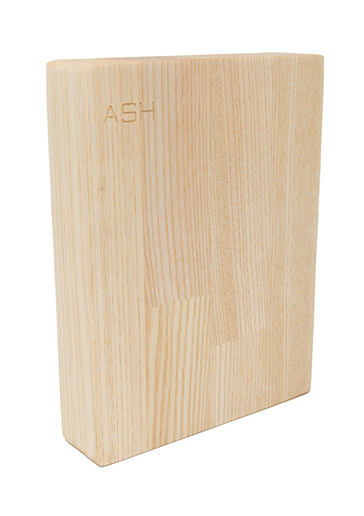 Ash Full Stave Worktop Sample 200mm x 150mm x 38mm