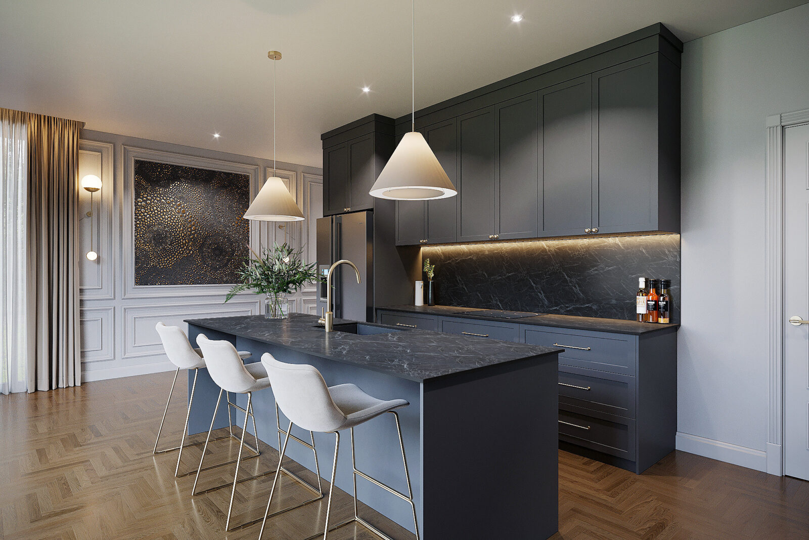 Storm Vein Marble Worktop - Image 2