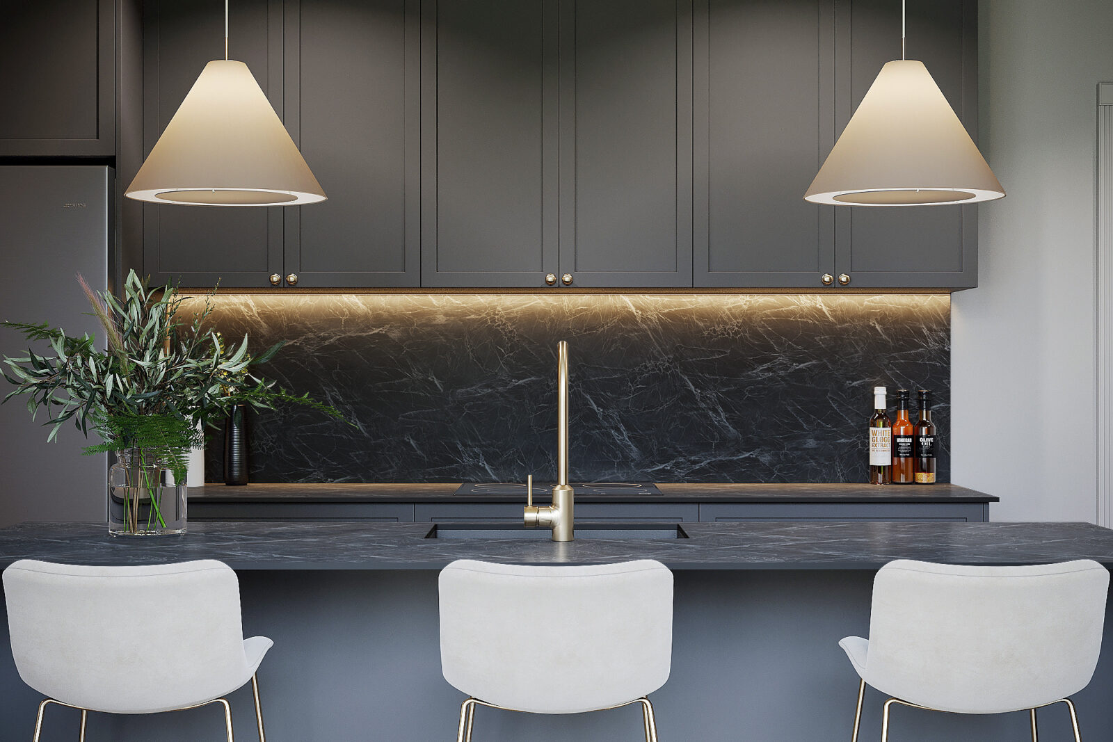 Storm Vein Marble Worktop - Image 5