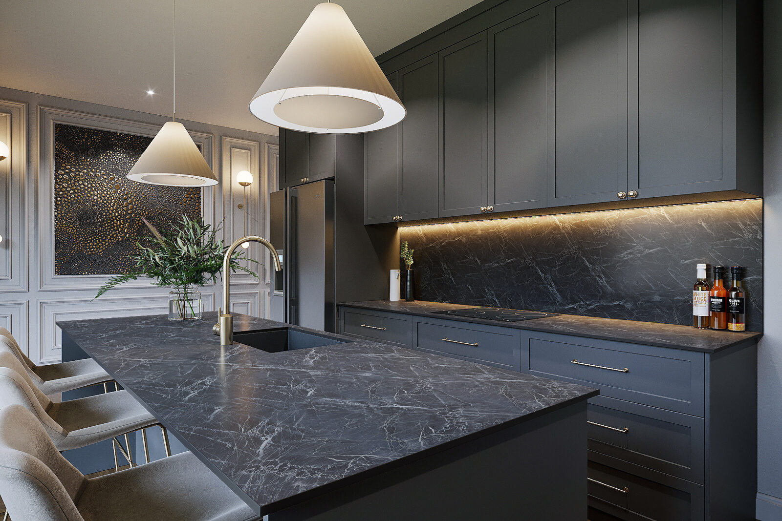 Storm Vein Marble Worktop - Image 4