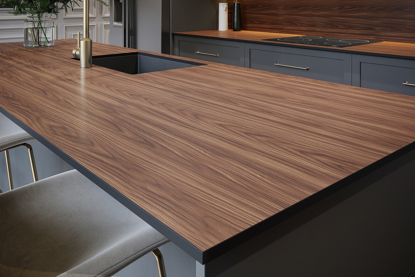 Velvet Walnut Worktop - Image 6